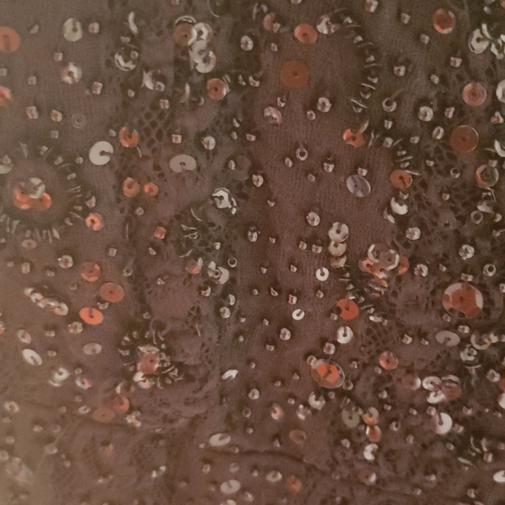 Ann Taylor shirt sequined black gently used
